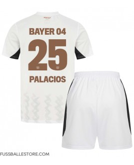 Günstige Bayer Leverkusen Exequiel Palacios #25 Auswärts Trikotsatzt Kinder 2024-25 Kurzarm (+ Kurze Hosen)